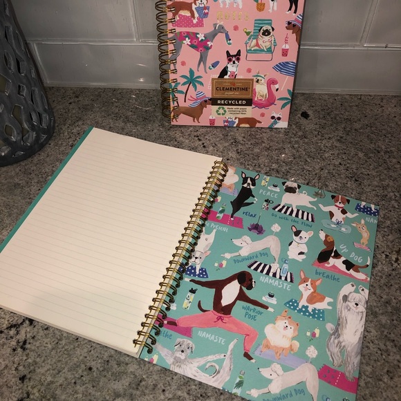 ✨NWT✨ Clementine Paper Spiral Notebook Journal Notebook Set of 2 Dog Print Theme - Picture 8 of 15
